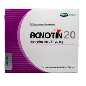Acnotin Isotretinoina 20 Mg X 30 Caps