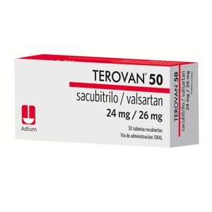Terovan 50 Sacubitrilo/valsartan 24/26 Mg X 30 Tabl