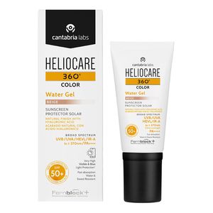 Protector Solar Heliocare 360 Water Gel Color Beige Spf 50+ X 50 Gr